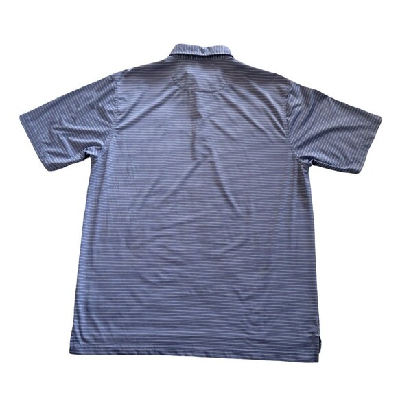 Donald Ross Golf Polo Shirt Men’s Size M Blue Gray Stripe Stretch - Picture 2 of 9